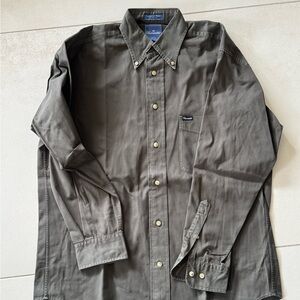 Faconnable Olive / charcoal Button-Up Shirt sz S